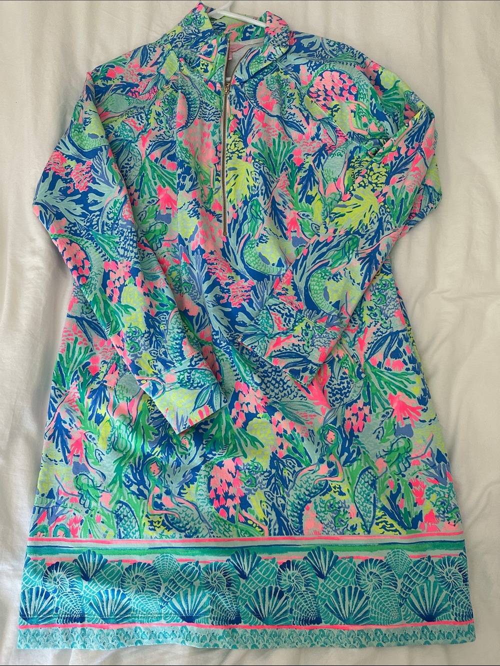 Lilly Pulitzer, Skipper Popover Dress, Size M, Mermaid